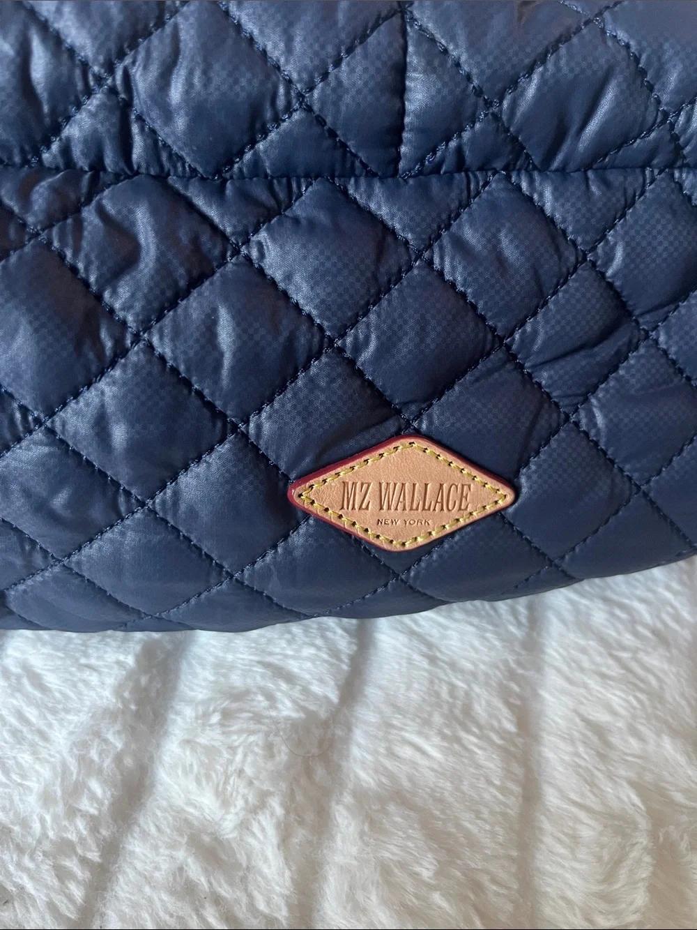 MZ Wallace Quilted Navy Tote